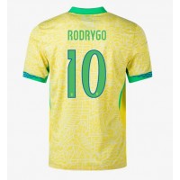 Maglia Calcio Brasile Rodrygo Goes #10 Prima Divisa Copa America 2024 Manica Corta